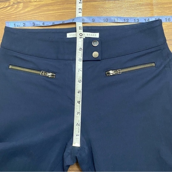 Veronica Beard Metro Cropped Kick Flare Pant in Dark Navy Women Size 6‎ - Picture 7 of 11